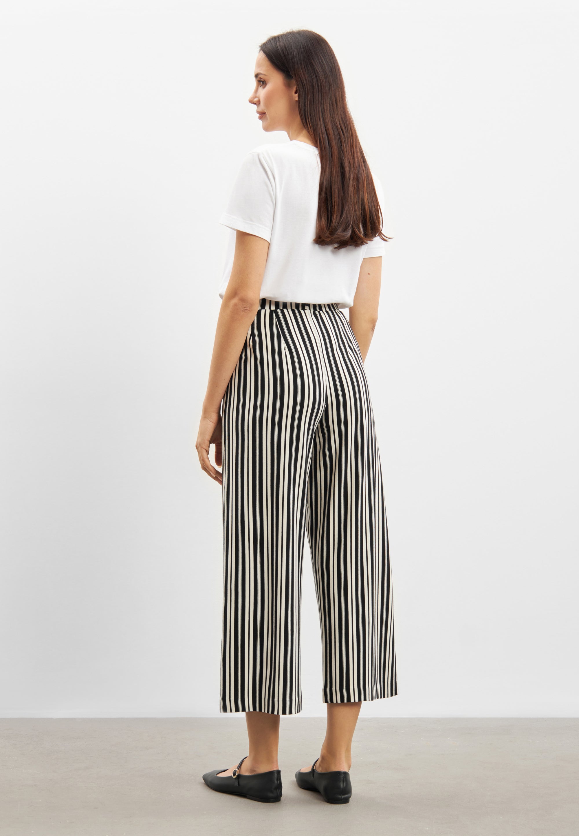LAURIE  Donna Loose Jersey Crop Loose 99139 Elegant Stripe