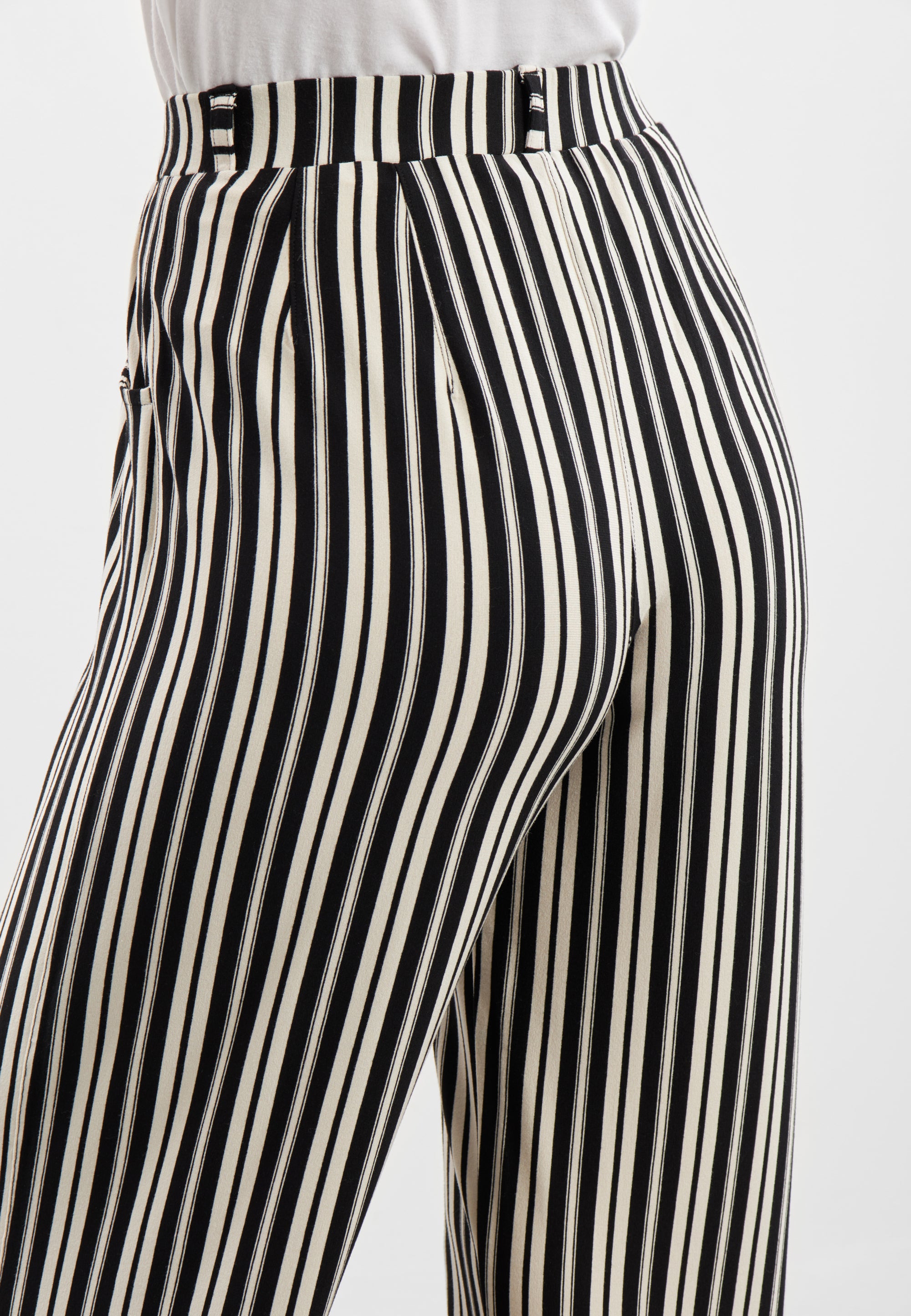LAURIE  Donna Loose Jersey Crop Loose 99139 Elegant Stripe