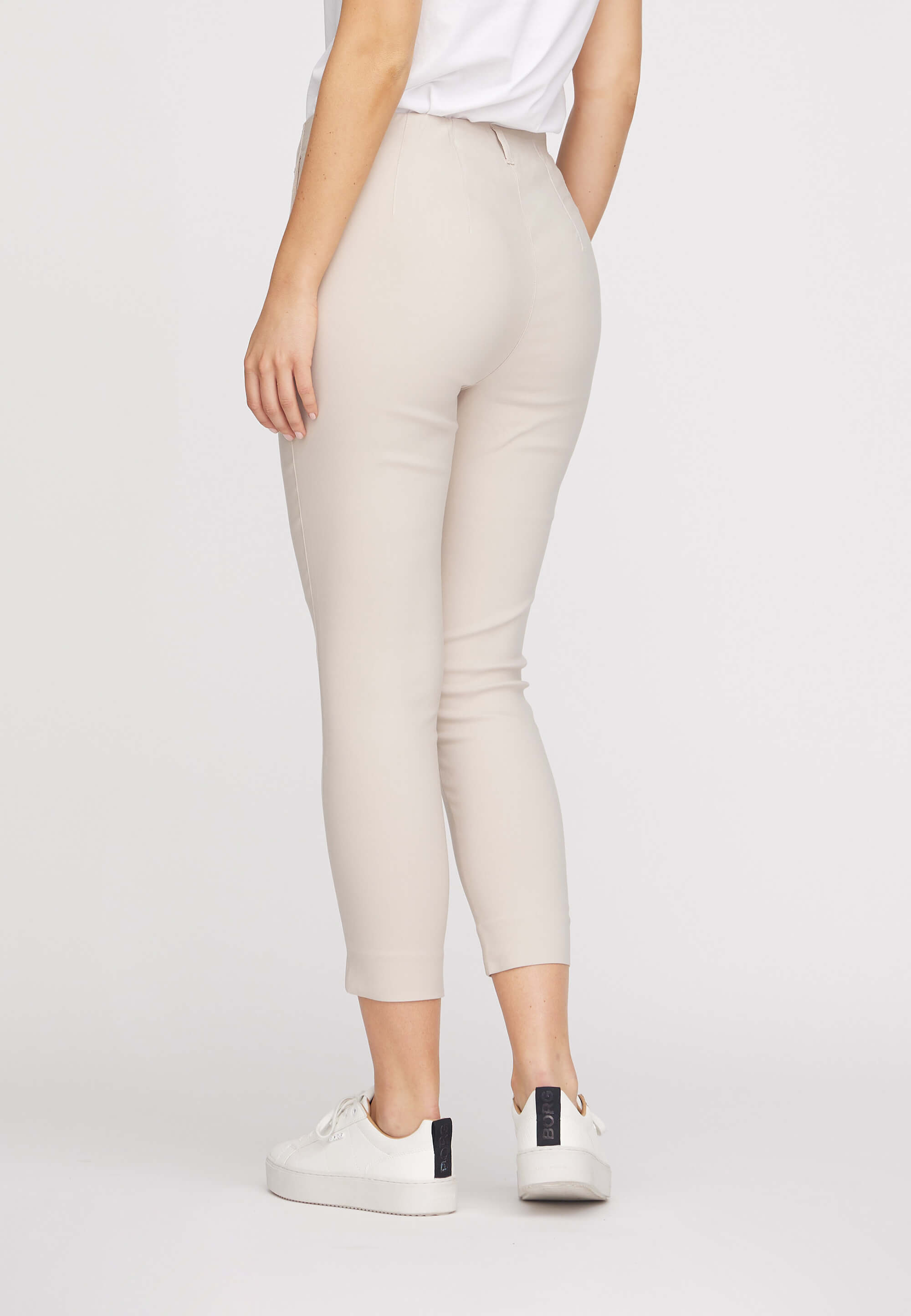 LAURIE Elizabeth Slim Crop Trousers SLIM Grau sand