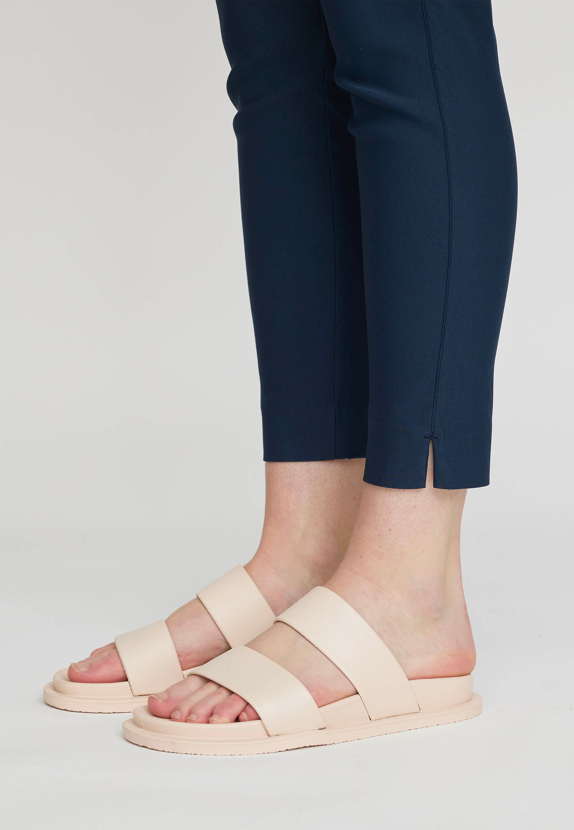 LAURIE Elizabeth Slim Crop Trousers SLIM Marine