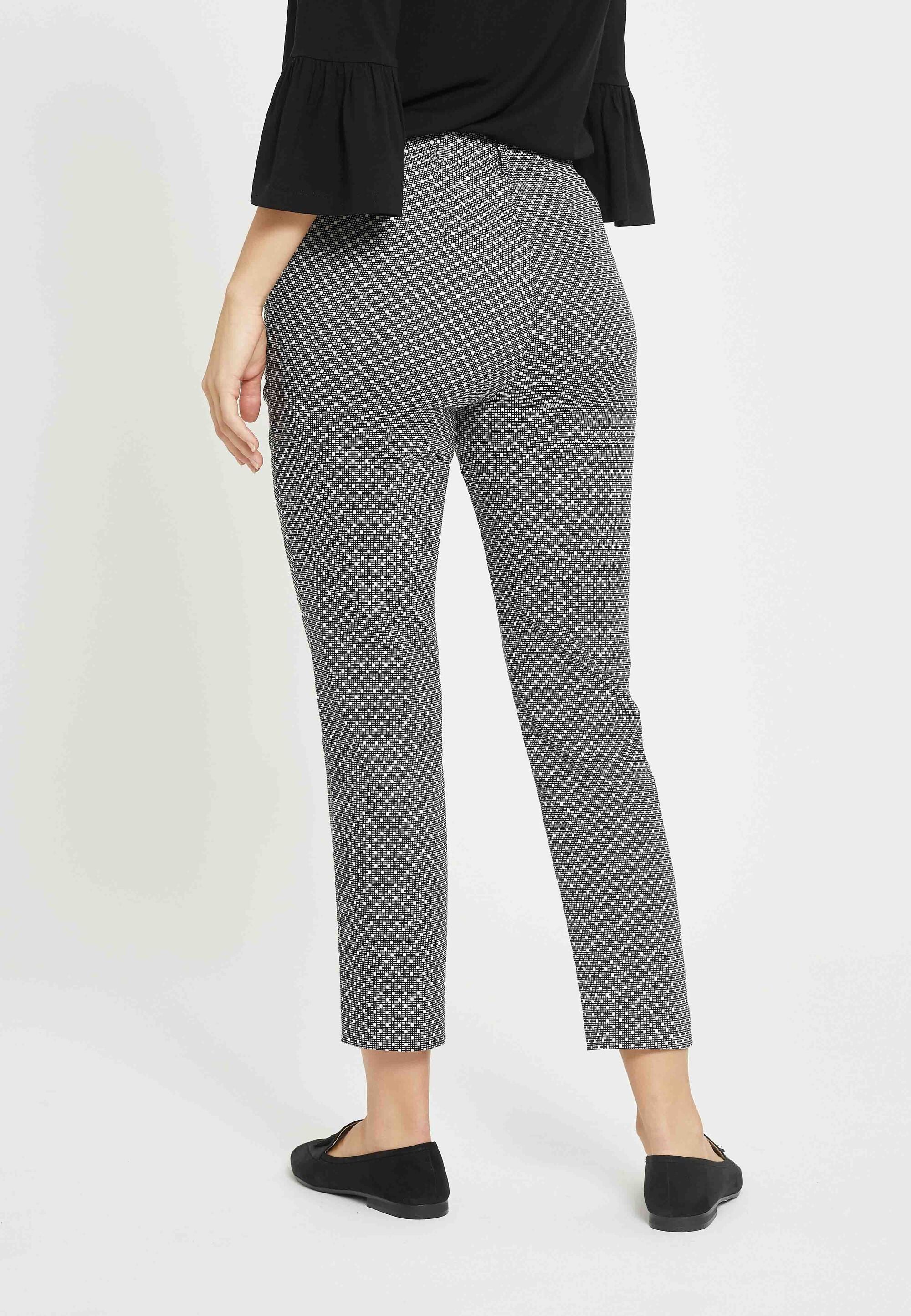 LAURIE Grace - Crop Slim Marine jacquard