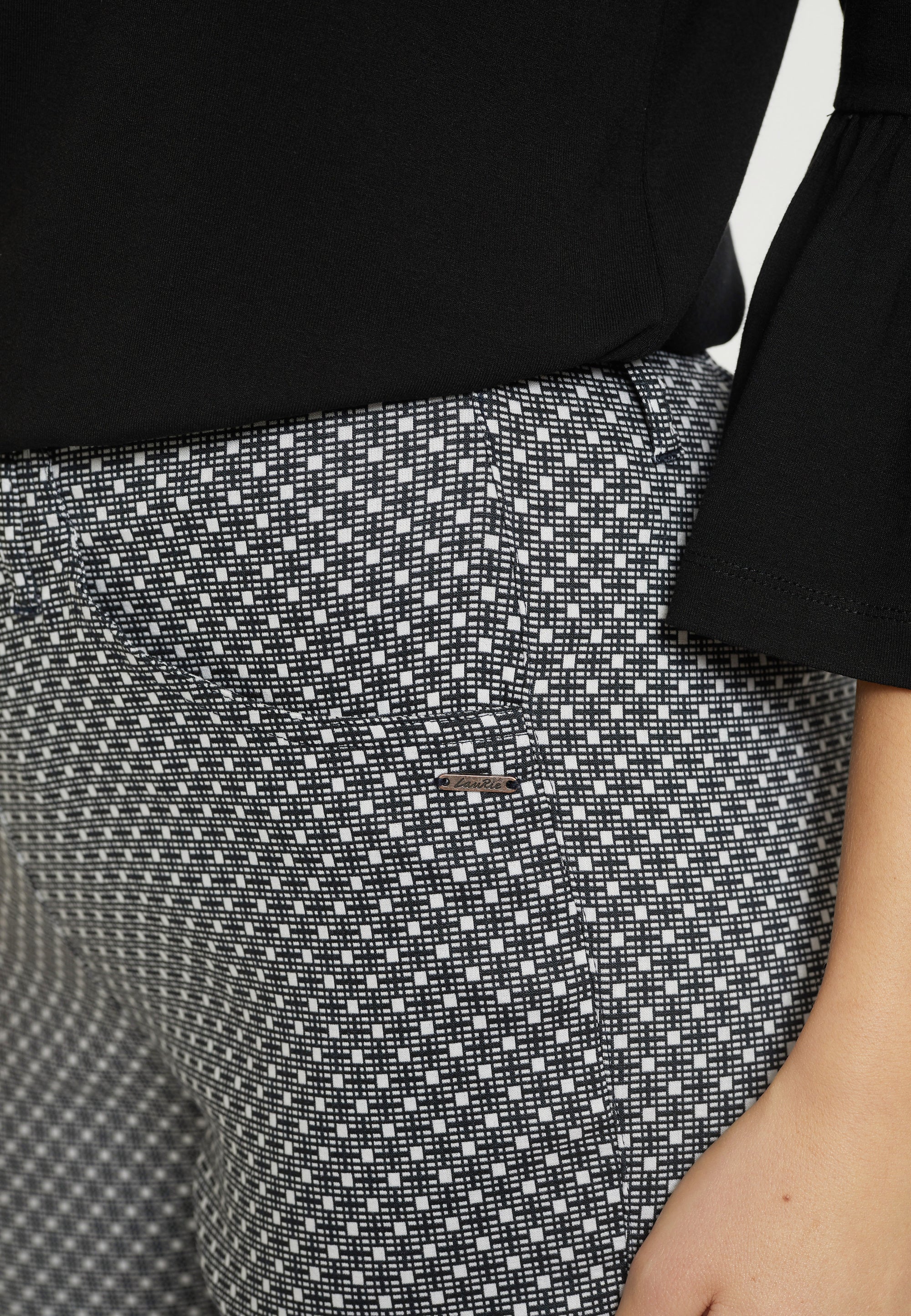 LAURIE Grace - Crop Slim Marine jacquard