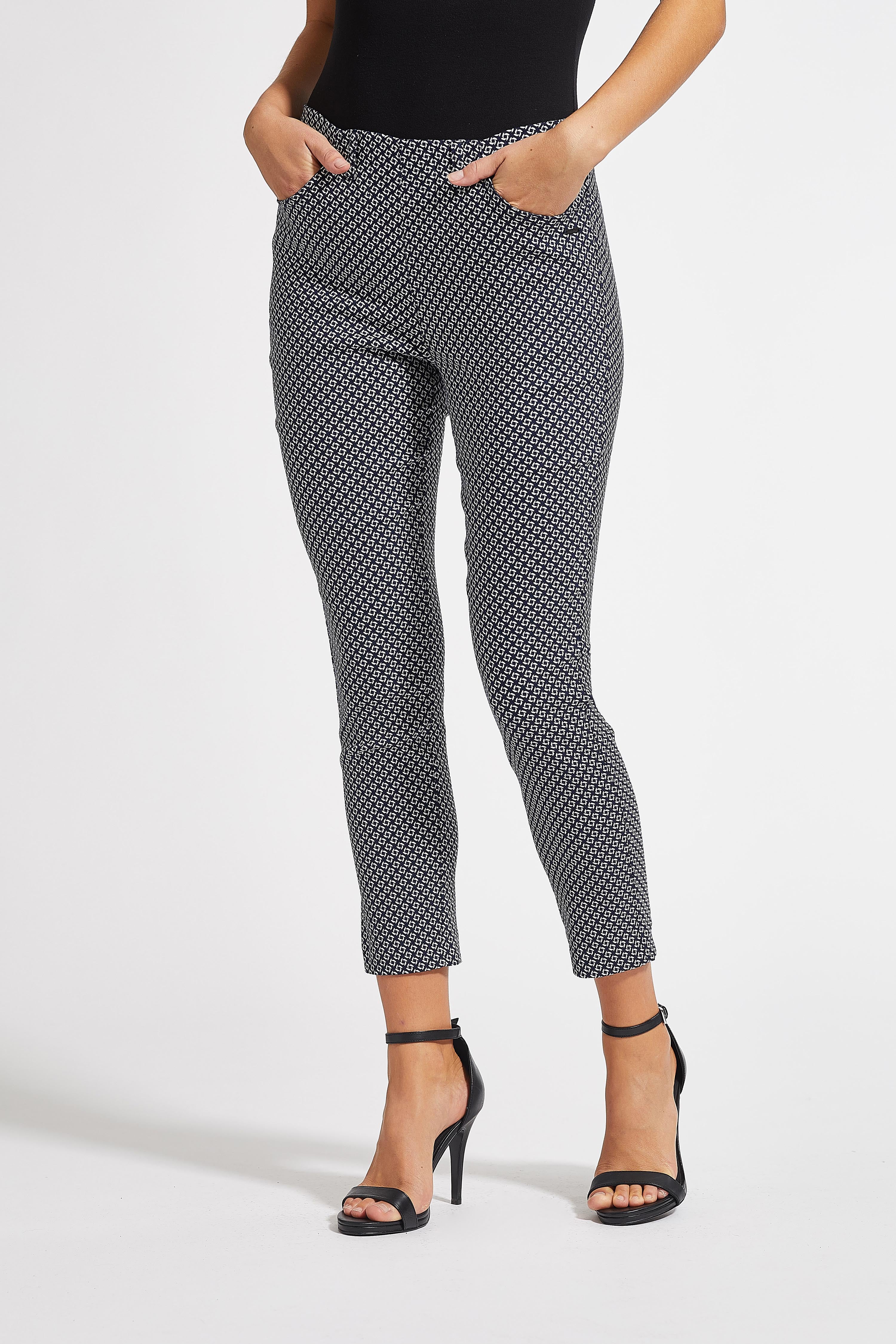 LAURIE  Grace Slim Hose Cropped Slim Marine / weiss