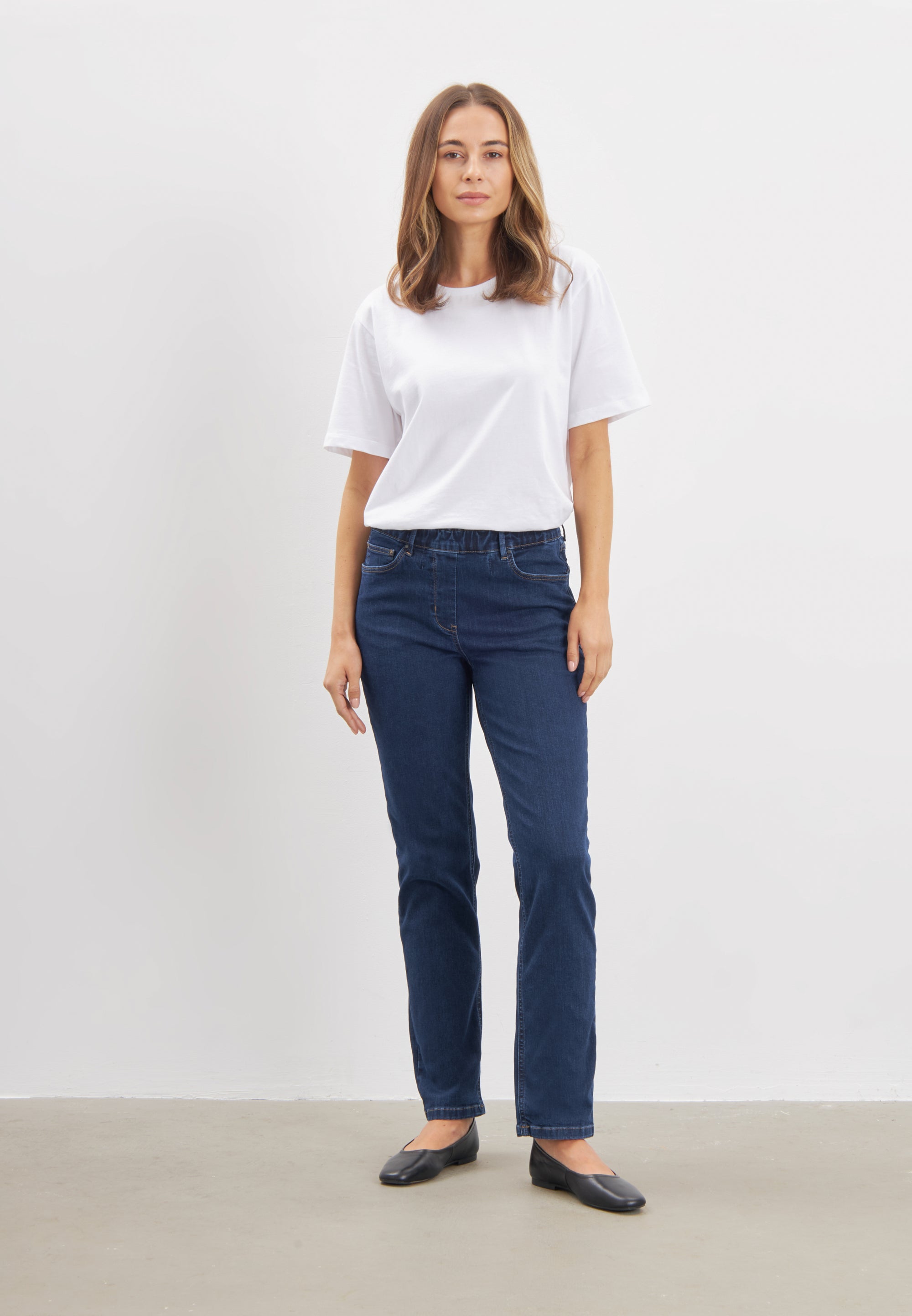 LAURIE Hannah Regular - Medium Length Trousers REGULAR Dunkelblauer denim