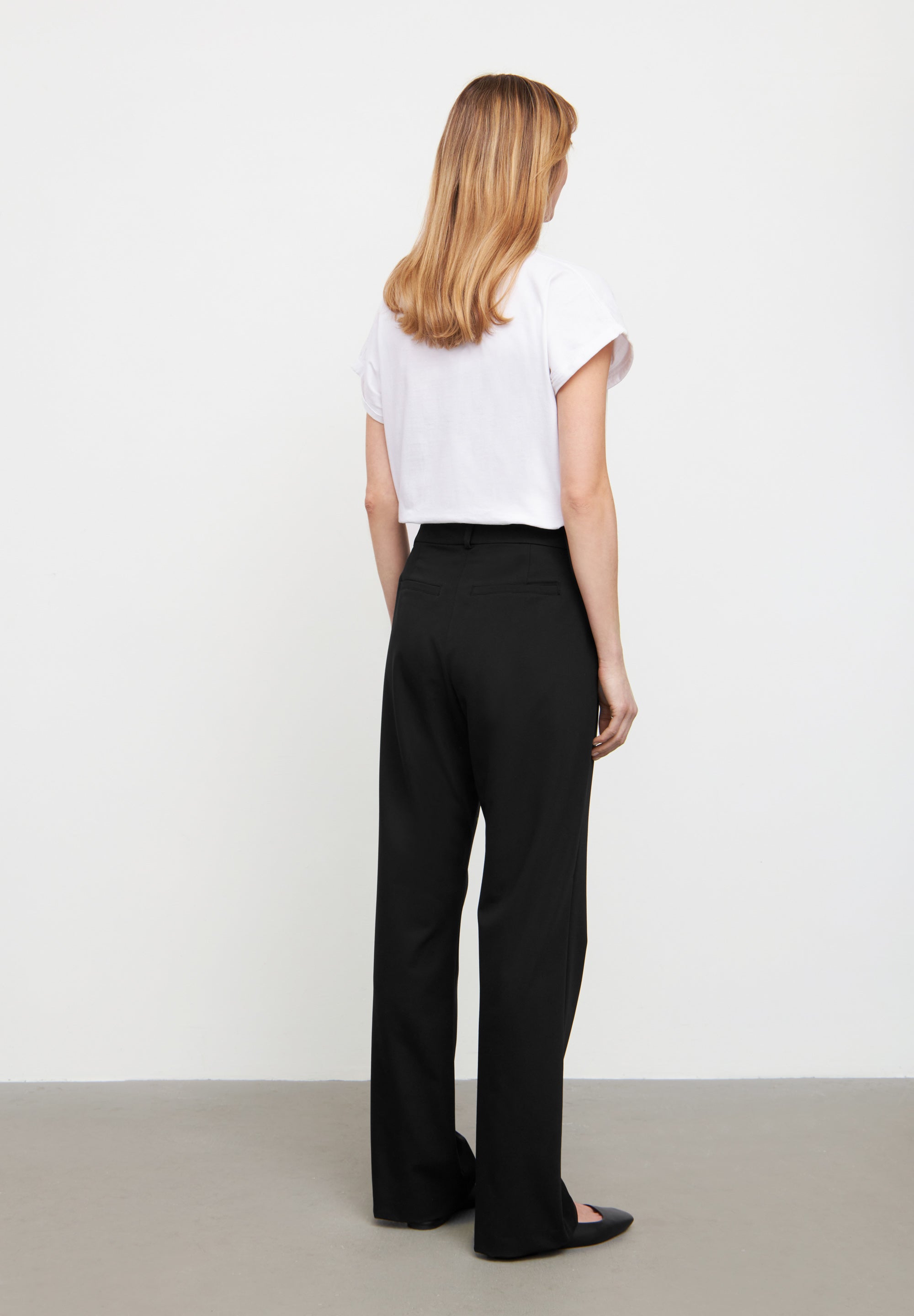 LAURIE  Jo Straight Long Length Trousers STRAIGHT Schwarz