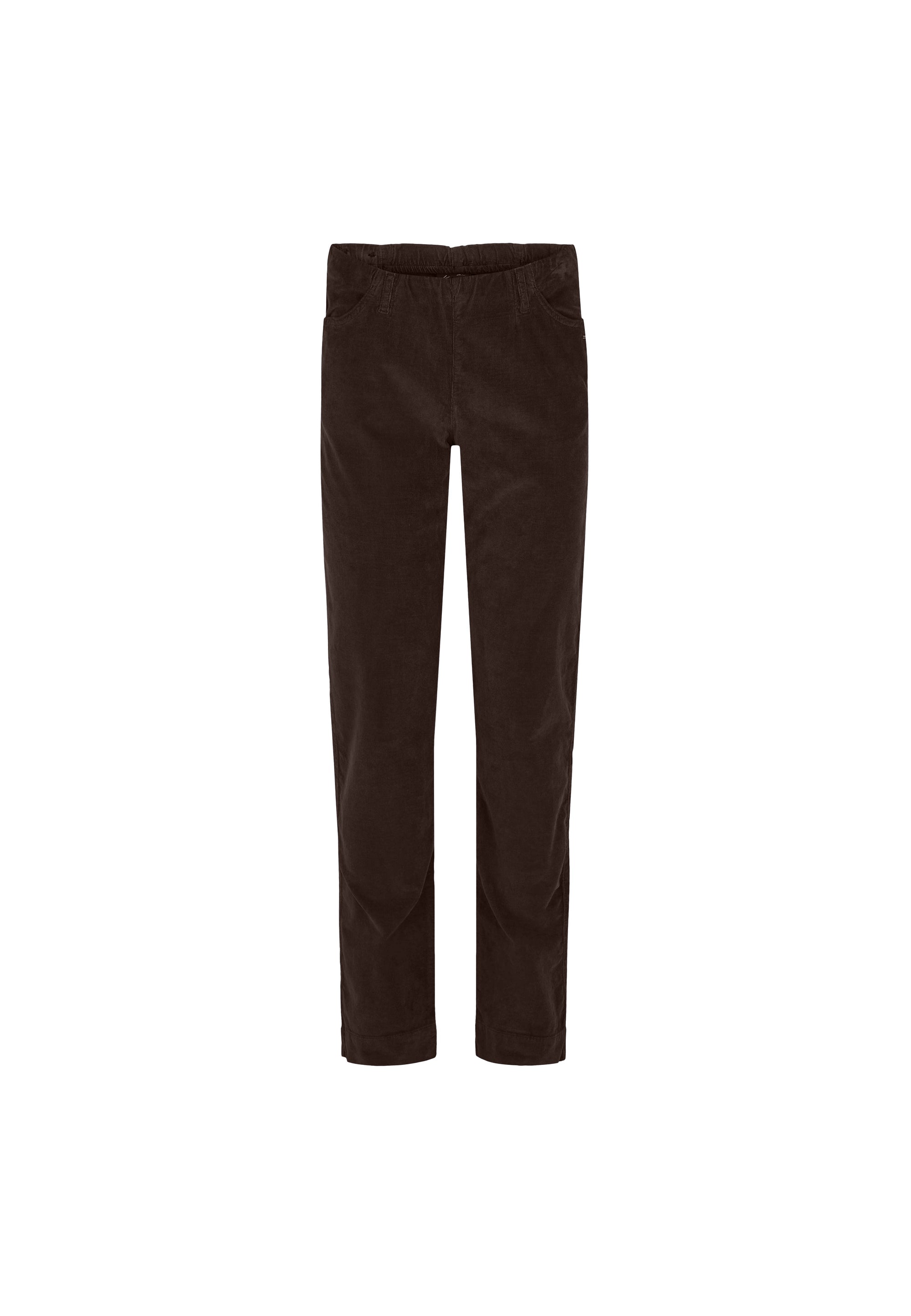 LAURIE  Kelly Regular Samt - Medium Length Trousers REGULAR Braun