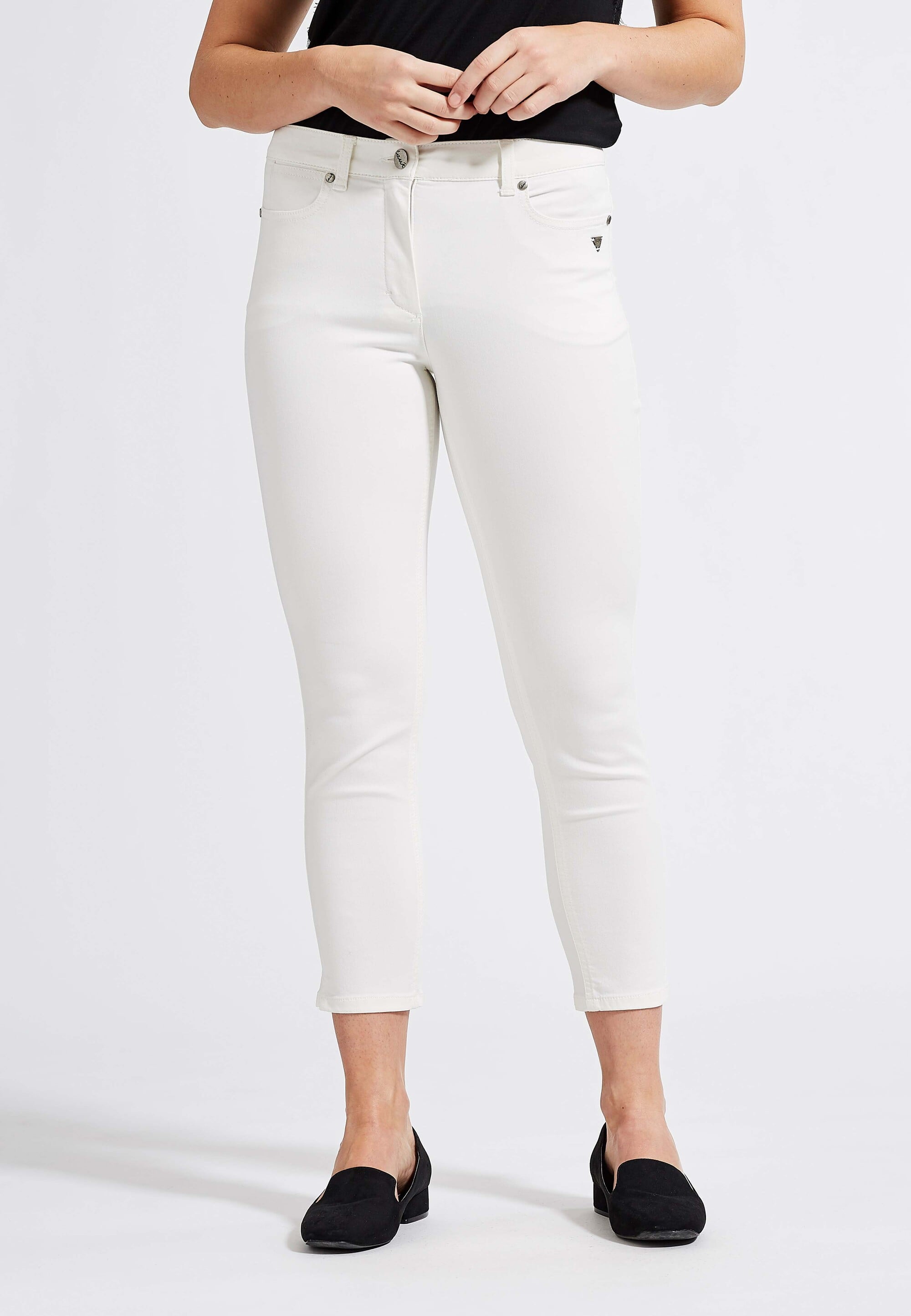 LAURIE Laura Crop Slim Slim Ecru