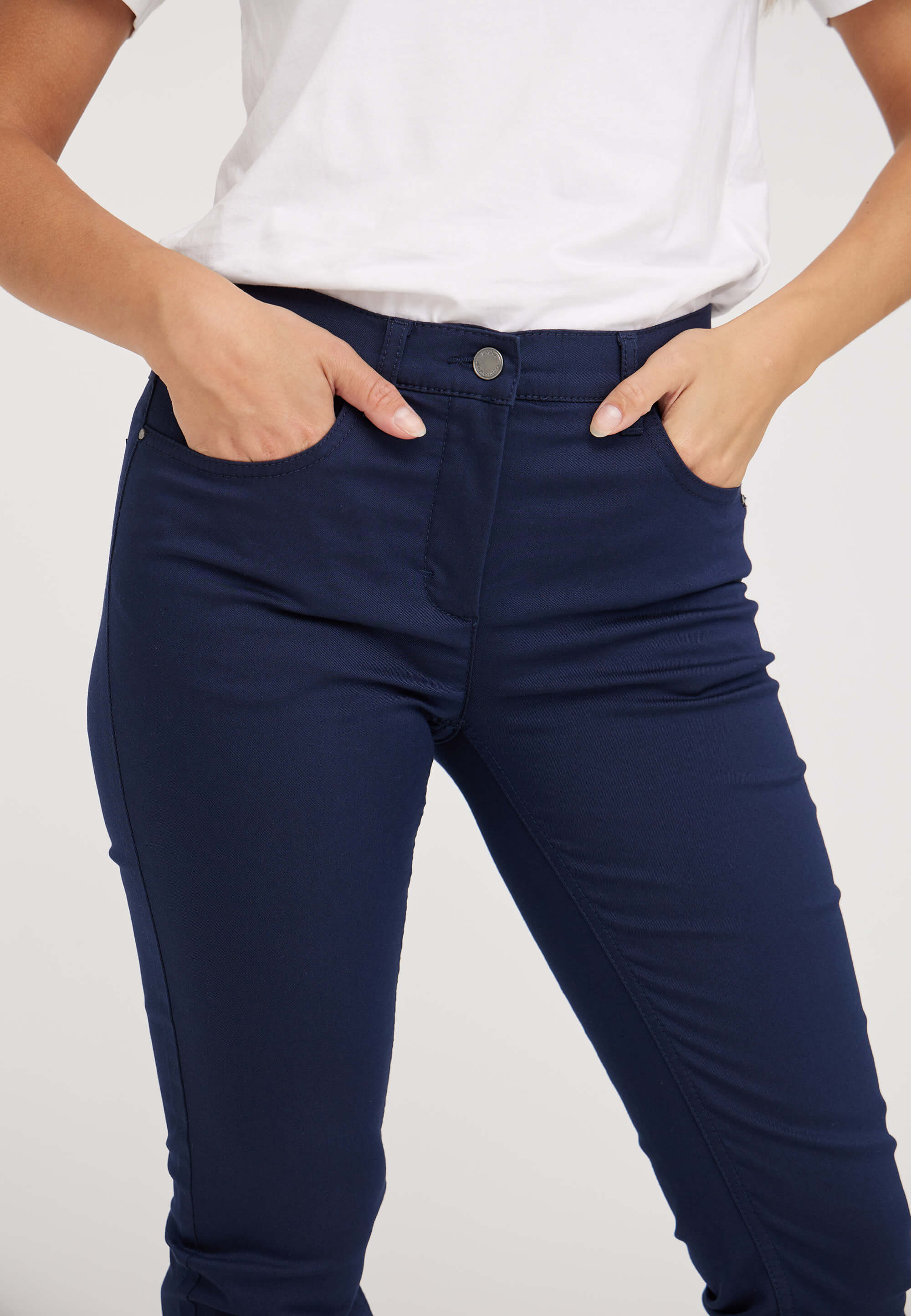 LAURIE  Laura Slim - Short Length Trousers SLIM Marine