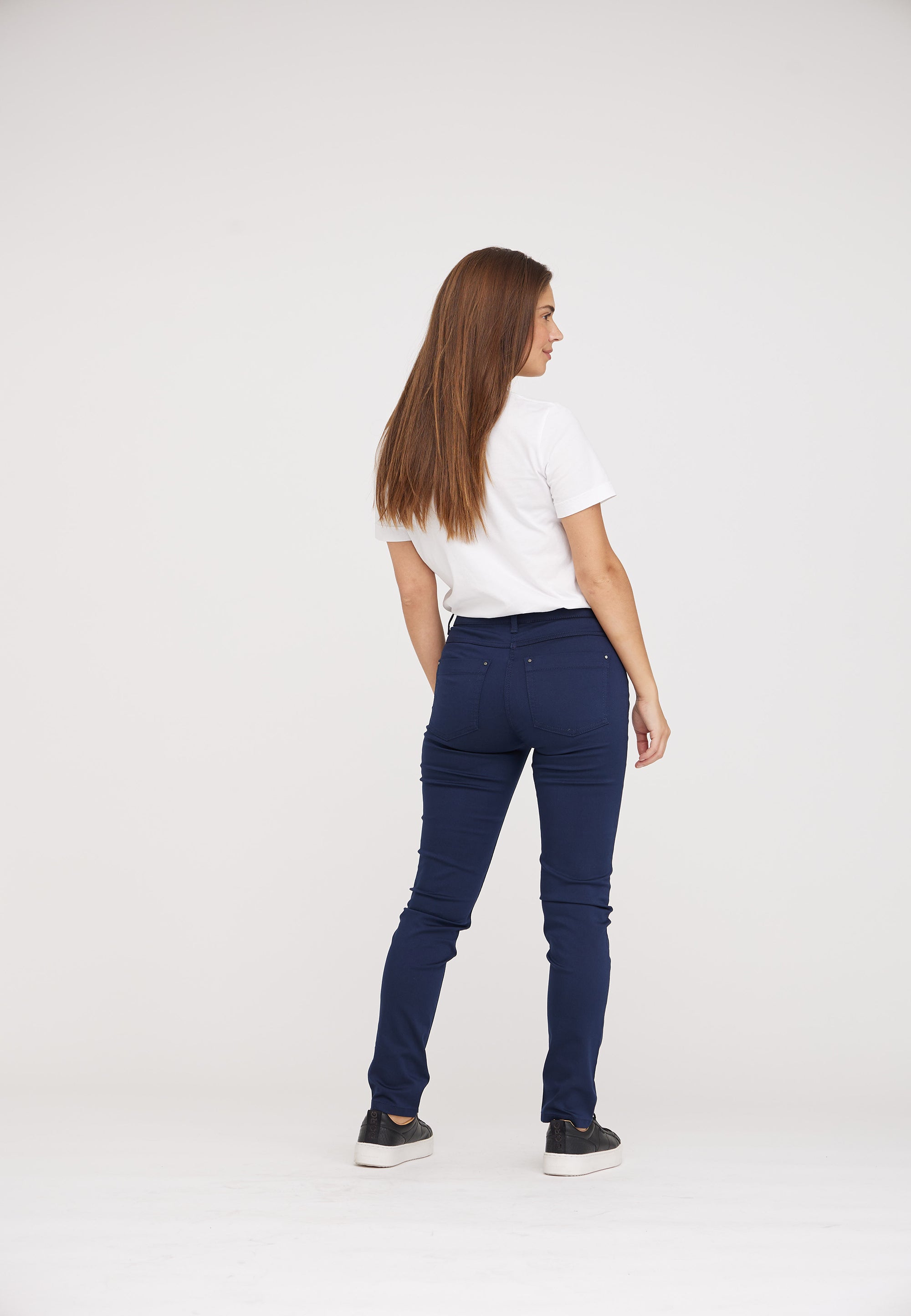 LAURIE  Laura Slim - Short Length Trousers SLIM Marine