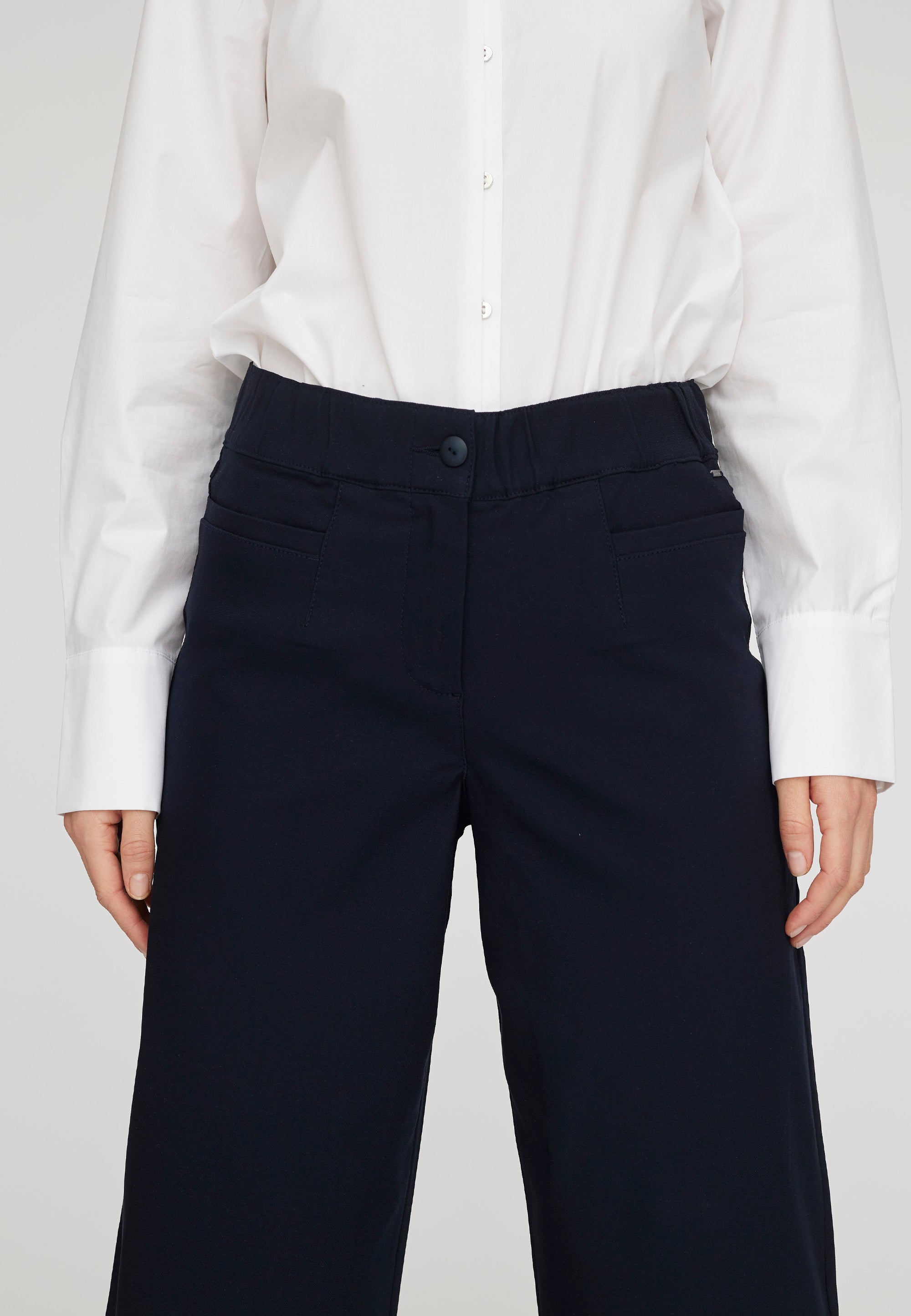 LAURIE Lester Loose Crop Trousers LOOSE Marine