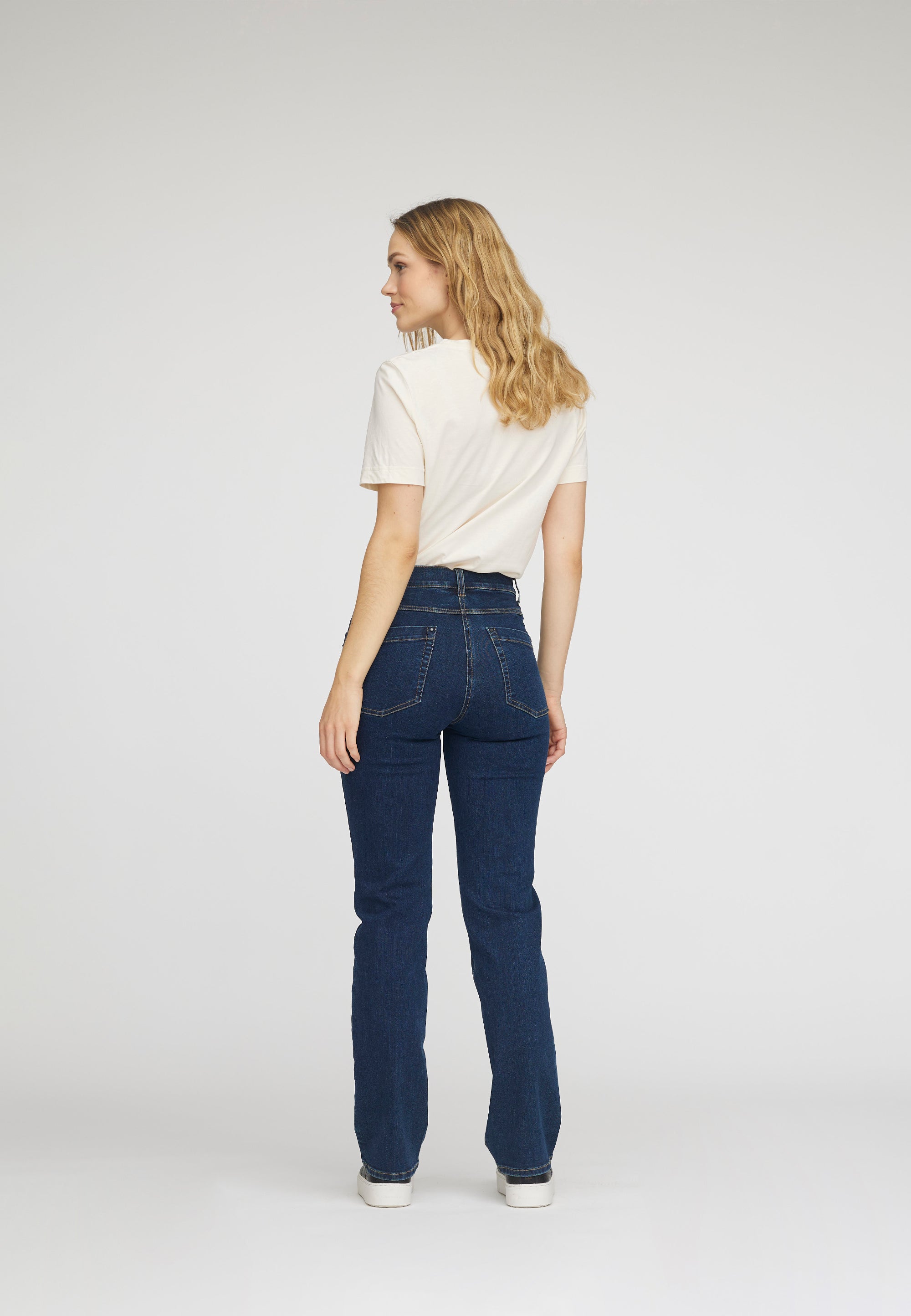 LAURIE  Marple Straight - Medium Length Straight Dunkelblauer denim