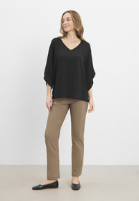 LAURIE Nadine Blouse 3/4 sleeves Relaxed Schwarz