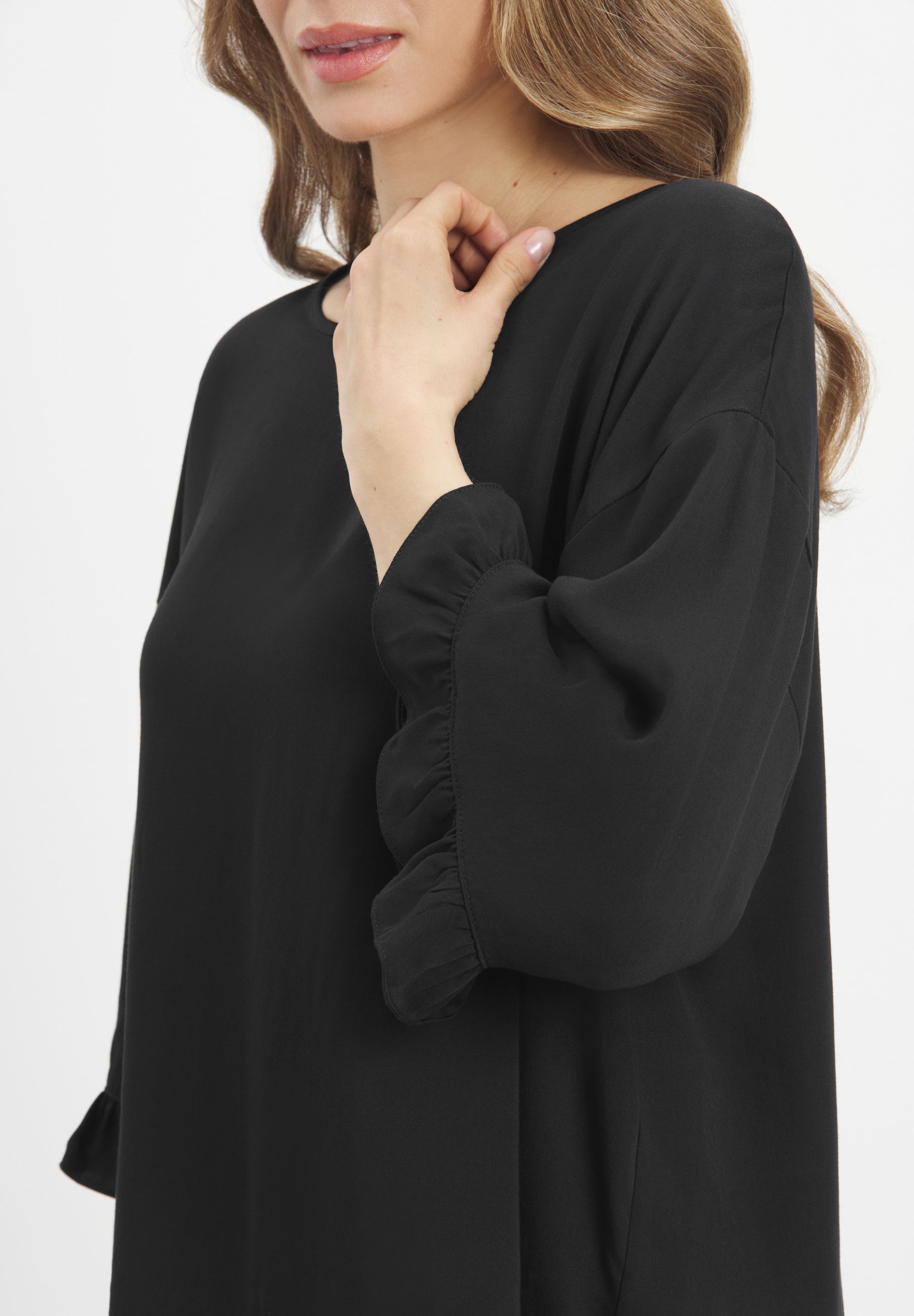 LAURIE Nova Blouse SS Blouses Schwarz