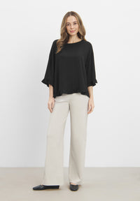 LAURIE Nova Blouse SS Relaxed Schwarz