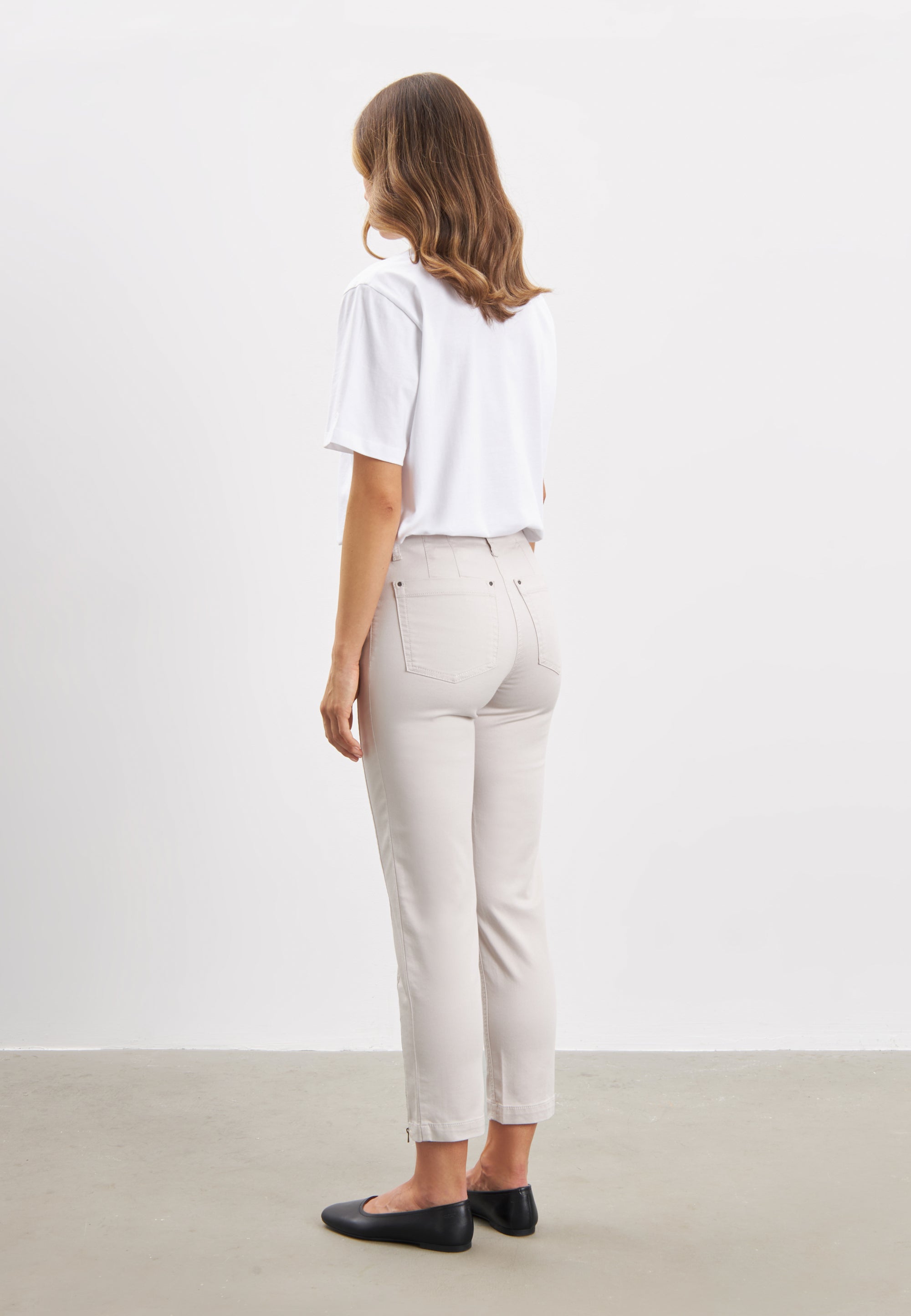 LAURIE Piper Regular Crop Trousers REGULAR Grau sand