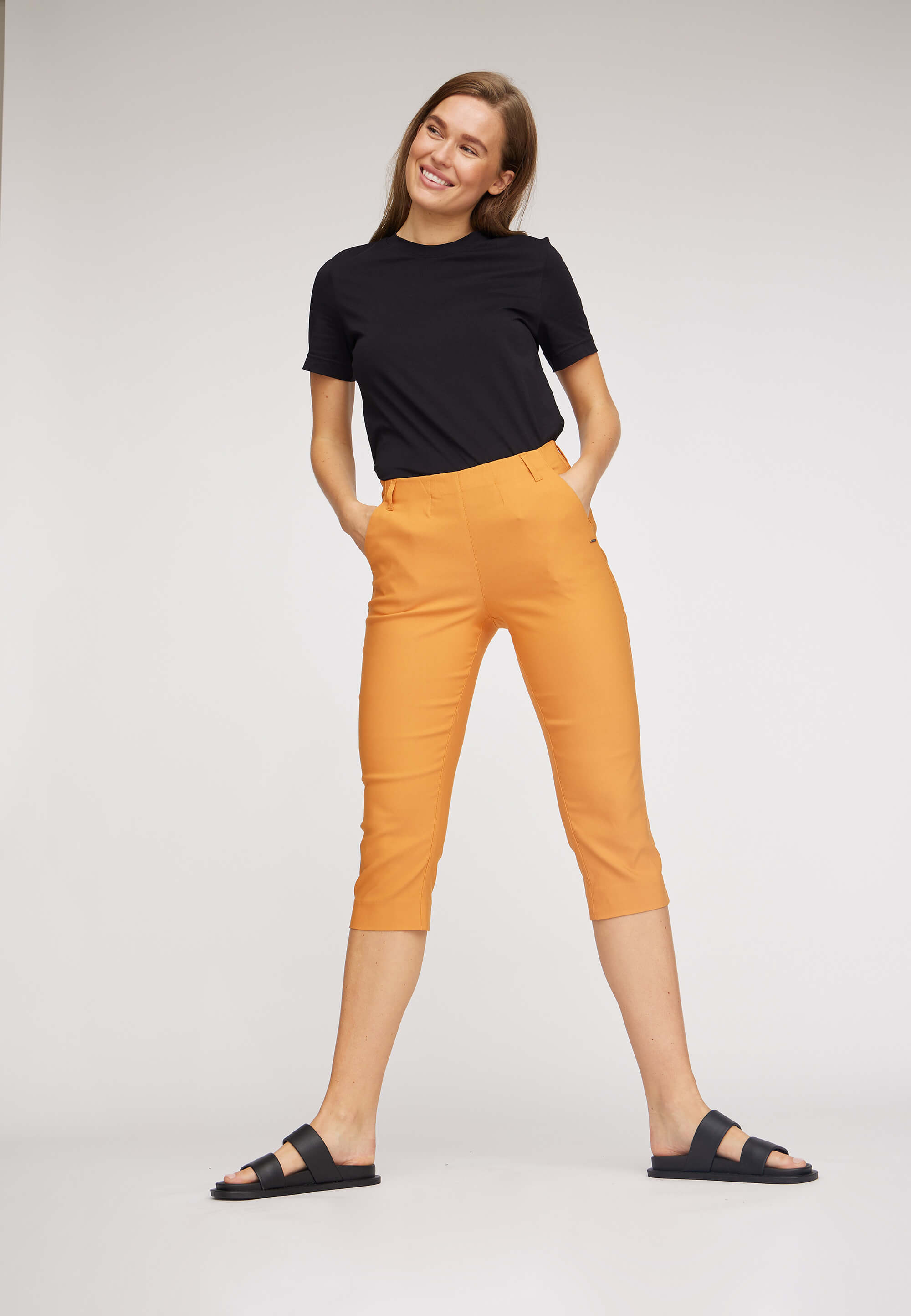LAURIE Taylor Regular Capri Medium Length Regular Dunkle aprikose