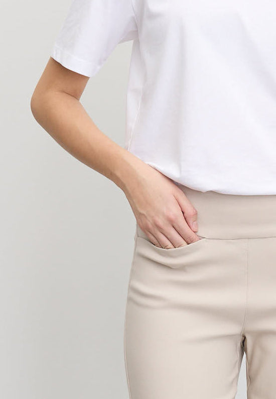 LAURIE  Thea Straight - Medium Length Trousers STRAIGHT Grau sand