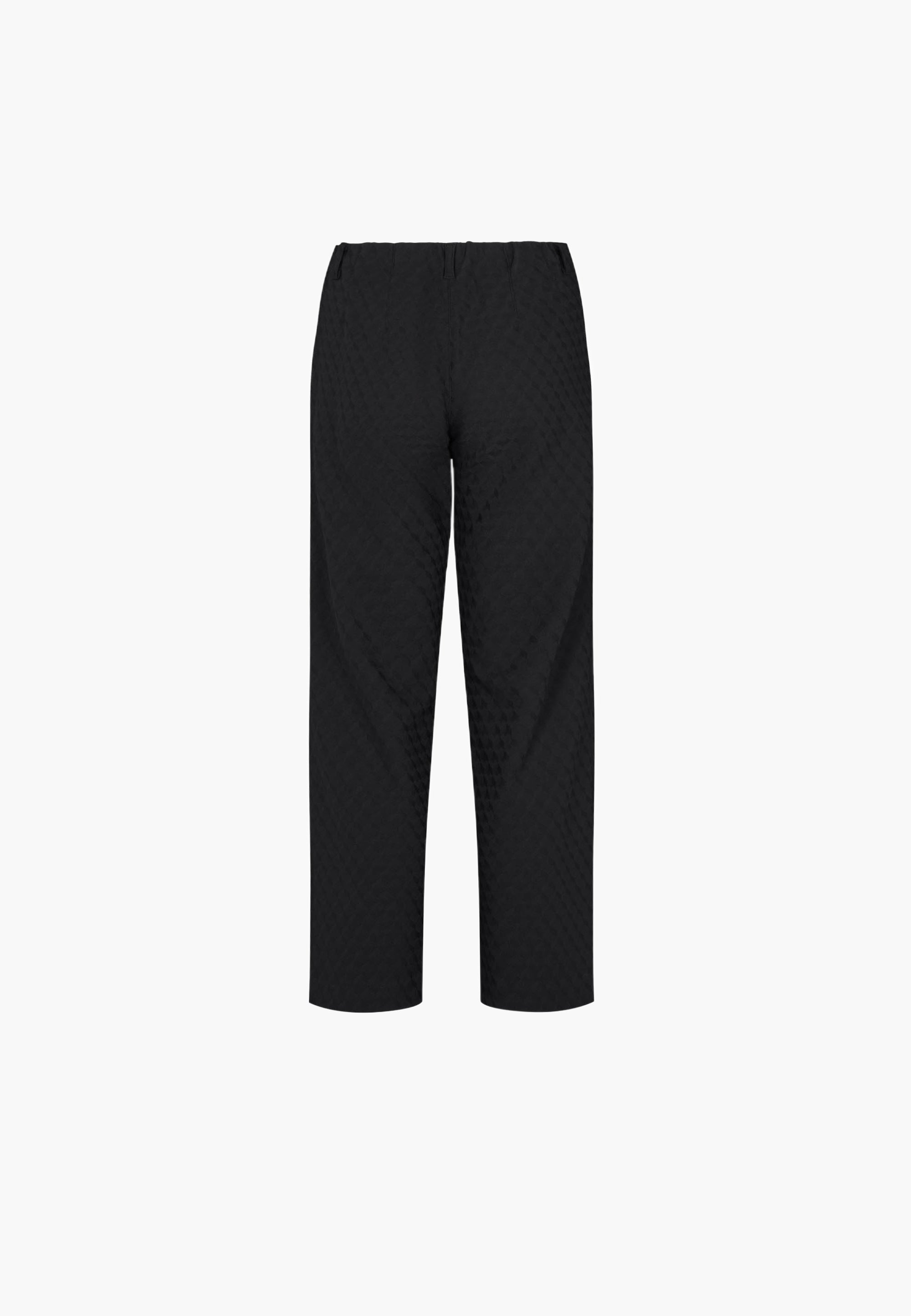 LAURIE Tracy Straight - Short Length Trousers STRAIGHT 99603 Black Jacquard