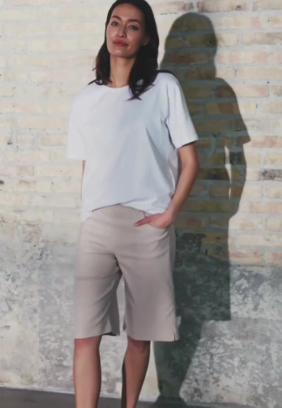 LAURIE Donna Loose Shorts Loose Grau sand