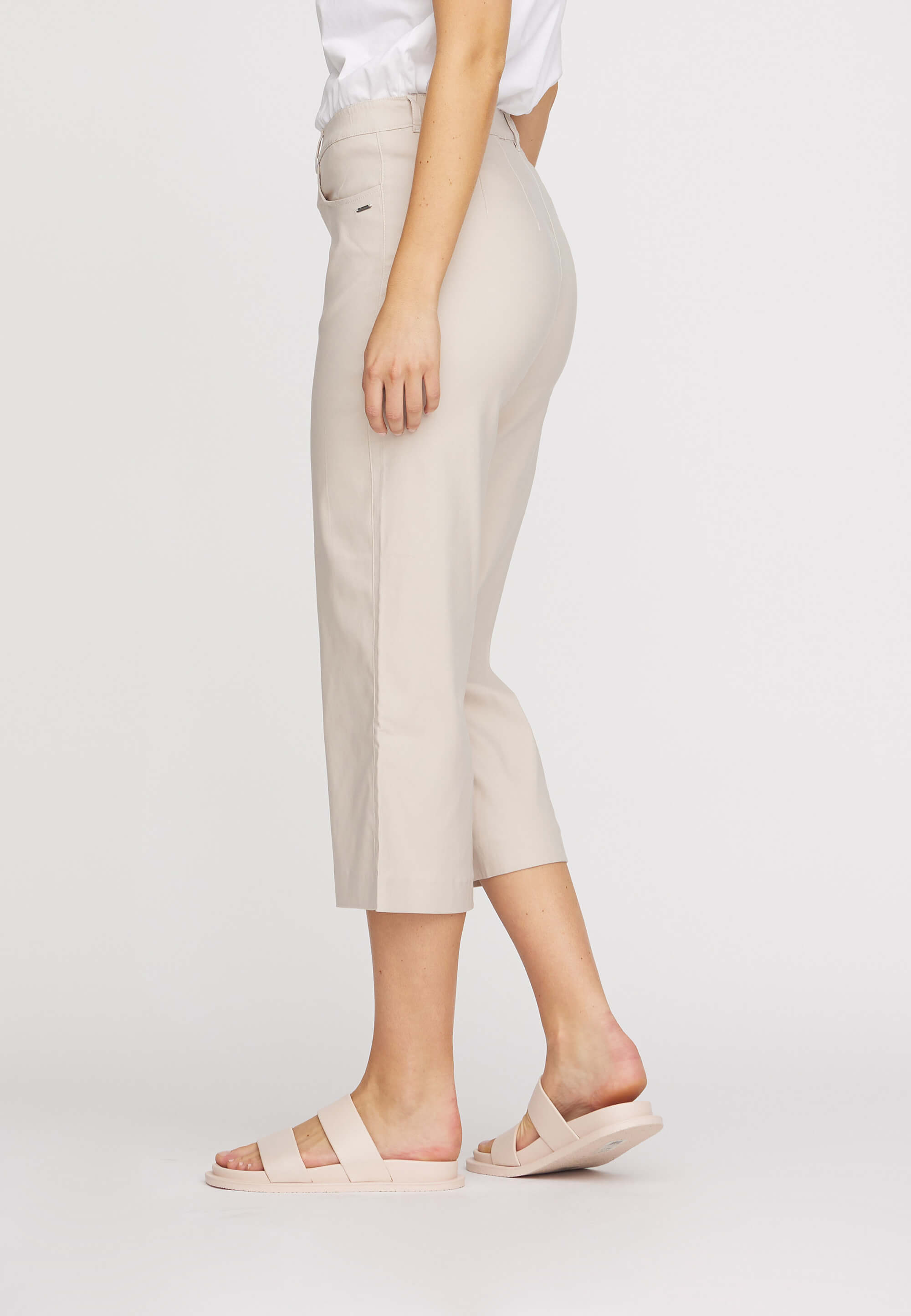 LAURIE Donna Loose Crop Trousers LOOSE Grau sand
